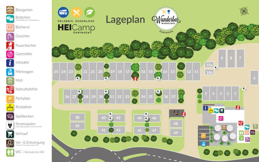 Lageplan Wohnmobilpark HEICamp